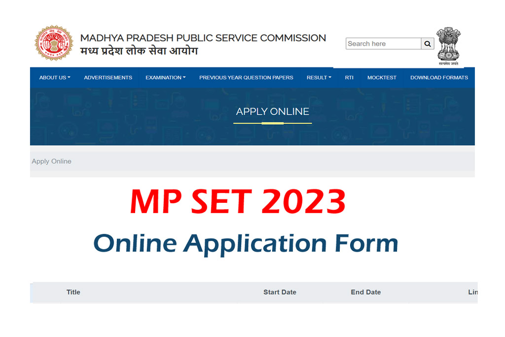 Mp Set 2023 Application Form Printable Forms Free Online